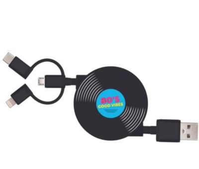 USB vers USB C/Micro/Ligthning 1M Vinyl