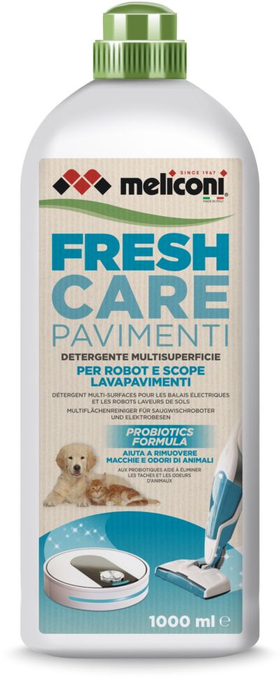 Détergent MELICONI pour aspirateur robot et balai laveur - spécial animaux 1 litre universel