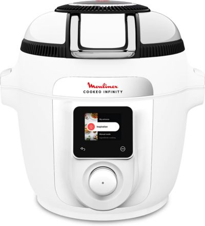 Cookeo MOULINEX Multicuiseur Airfryer Cookeo Infinity sans pale Blanc CE9721F0 16 modes de cuisson, 6,5 L