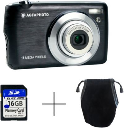 AGFAPHOTO DC8200 Noir Pack Etui + Carte SD 16GB
