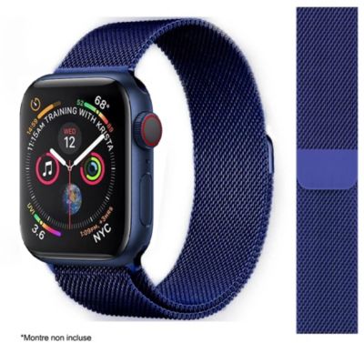 IBROZ Apple Watch 42/44/45mm Maille bleu