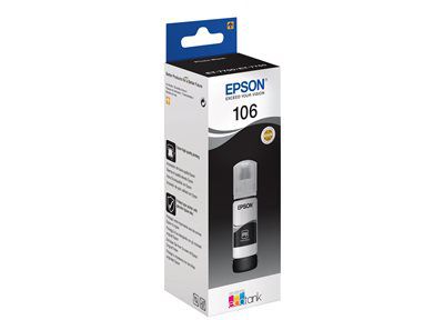 Cartouche d'encre EPSON Bouteille d'Encre Ecotank 106 Noire Photo - C13T00R140