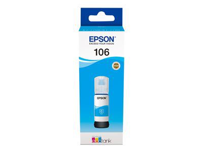 Cartouche d'encre EPSON Bouteille d'Encre Ecotank 106 Cyan Photo - C13T00R240
