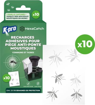 Appareil anti moustique K.PRO de 10 recharges adhésives