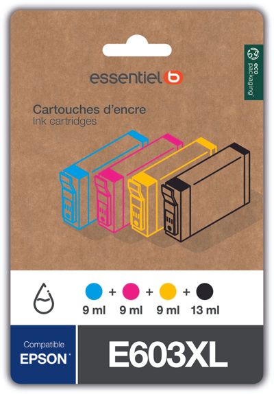 ESSENTIELB E603XL Noir + 3 couleurs