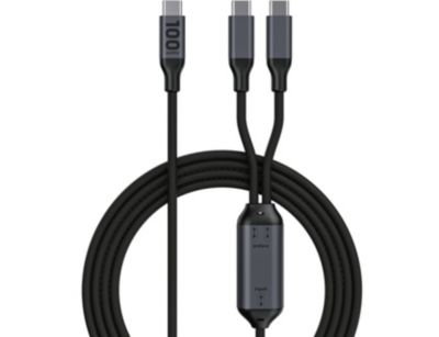 CABLE ESSENTIELB 1.5M 100W 2 en 1 USB-C vers x2 USB-C