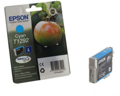 Cartouche d'encre EPSON Originale T1292 Cyan Série Pomme - C13T12924010