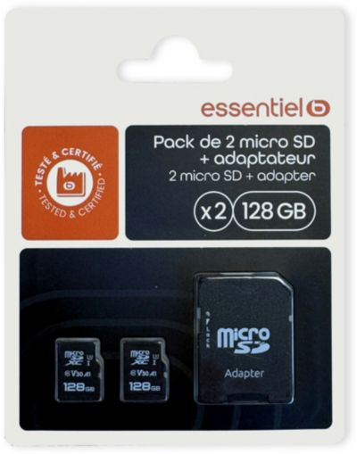 Carte Micro SD ESSENTIELB Essentiel B PACK Micro SD + adaptateur