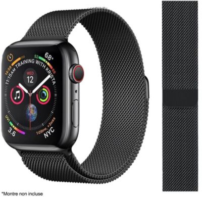 IBROZ Apple Watch 42/44/45mm Maille noir