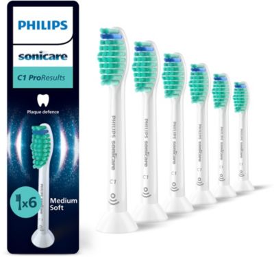 Brossette dentaire PHILIPS Sonicare lot de 6 - HX6016/87 white ProResults C1