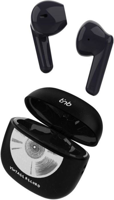 Ecouteurs TNB VINYLE noir avec boitier de charge