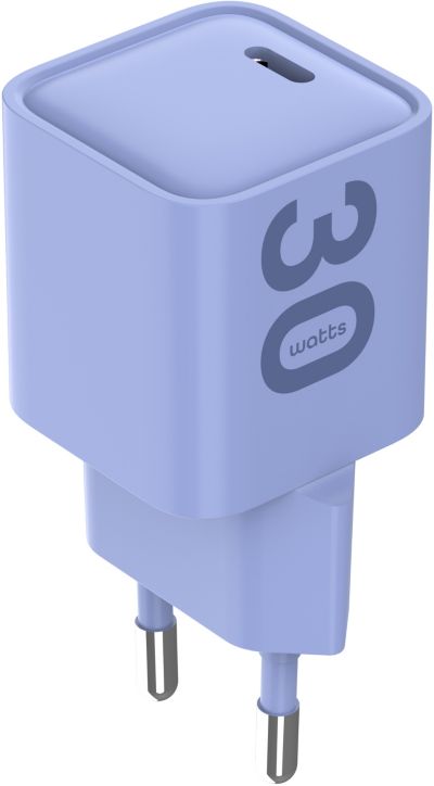 Chargeur ESSENTIELB USB-C 30W violet métallisé