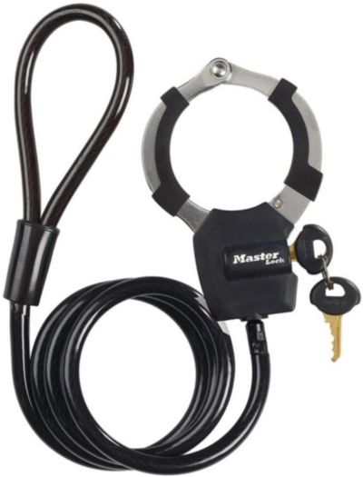 MASTER LOCK Menottes Street Cuff avec cable à boucle