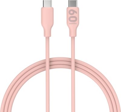 Câble USB C ESSENTIELB vers USB-C 1m rose métallisé