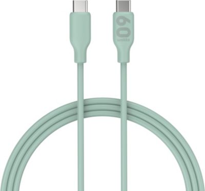 Câble USB C ESSENTIELB vers USB-C 1m vert métallisé