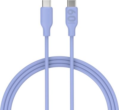 Câble USB C ESSENTIELB vers USB-C 1m violet métallisé