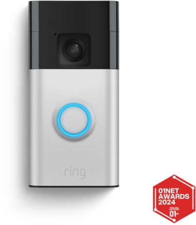 Sonnette vidéo RING Doorbell Nickel satiné sur batterie