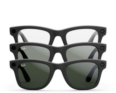 Lunettes connectées META Ray-Ban Wayfarer, Noir Mat, Transitions® Transparent/Vert Graphite