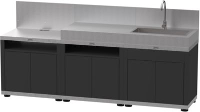 Cuisine extérieure LE MARQUIER 3 elements avec credences duo