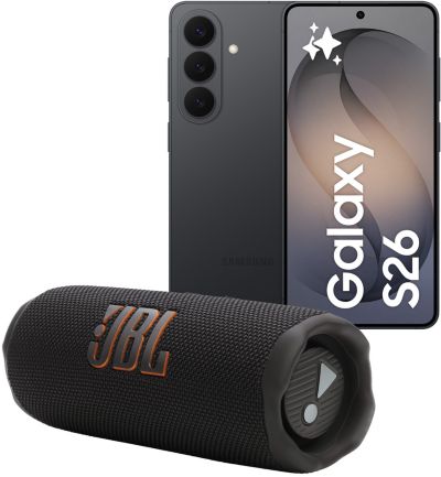 Smartphone SAMSUNG Pack S26 5G 256Go Noir + Enceinte portable JBL Flip7
