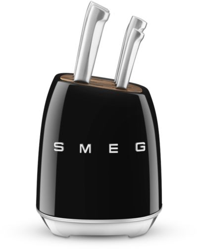 Bloc couteaux SMEG 6 pcs multi-usages noir