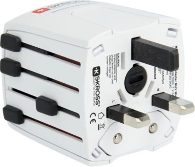 Adaptateur de voyage SKROSS universel Blanc