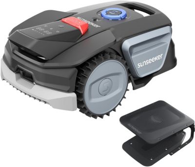 Robot tondeuse SUNSEEKER V1 sans fil périphérique, 300m² de superficie, garage, idéal petit jardin