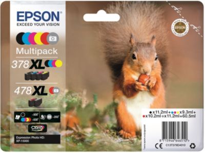 Cartouche d'encre EPSON Pack Multipack 6 Originales 478 XL (Noir + 5 Couleurs) - C13T47984010