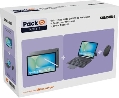 Tablette Android SAMSUNG Pack Galaxy Tab S10FE Etui Clavie/Souris