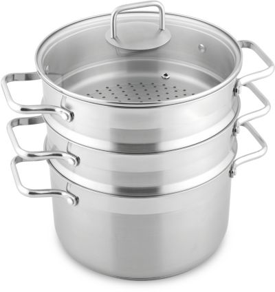 Cuiseur vapeur ESSENTIELB 24cm inox avec couvercle
