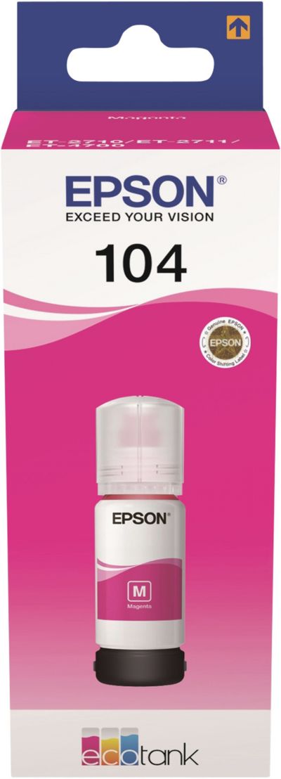 Cartouche d'encre EPSON Bouteille d'Encre Ecotank 104 Magenta - C13T00P340