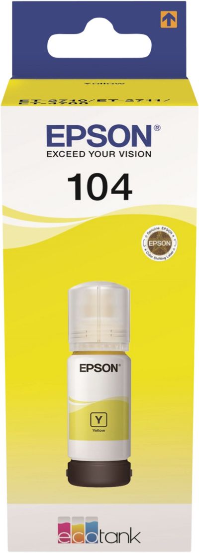 Cartouche d'encre EPSON Bouteille d'Encre Ecotank 104 Jaune (Yellow) - C13T00P440