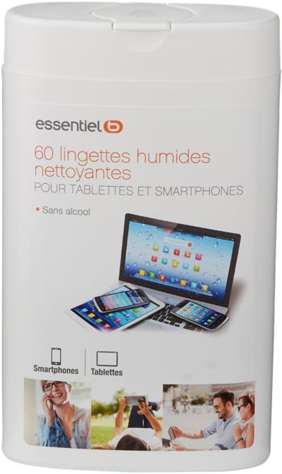 ESSENTIELB 60 lingettes humides nettoyantes