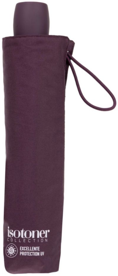 Parapluie ISOTONER 3 sections acier/alu/carbone Slim Pourpr