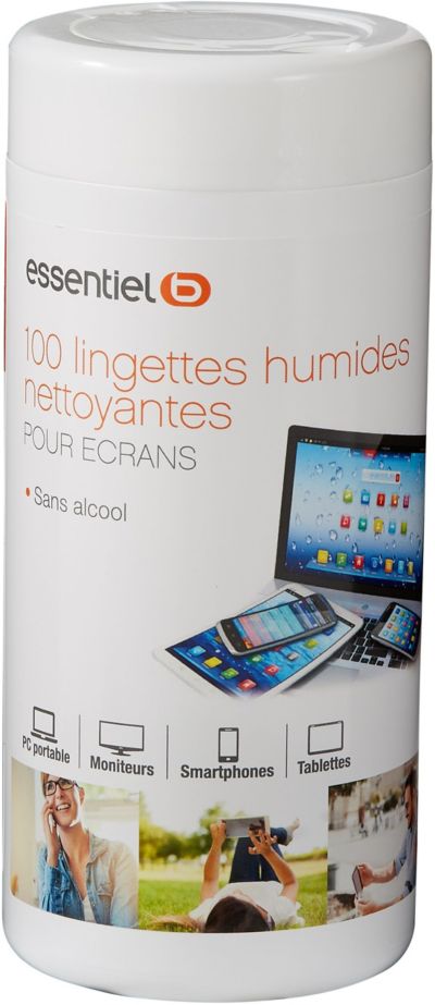 ESSENTIELB 100 lingettes humides nettoyantes