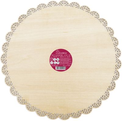 SCRAPCOOKING rond dentelle bois 29cm