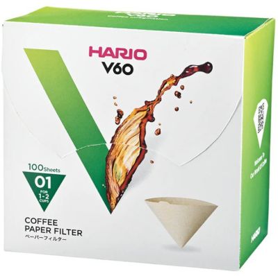 Filtre à café HARIO naturels x100 pour Dripper 1/2 tasses
