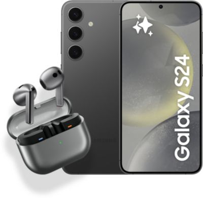 SAMSUNG Pack S24 Noir 128Go + Buds 3 Gris