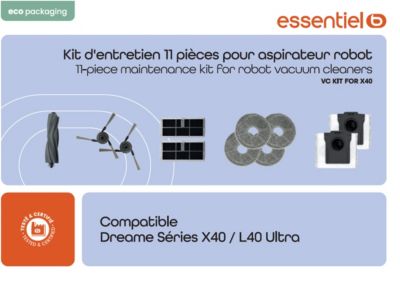 Kit accessoires ESSENTIELB entretien complet compatible DREAME L40 Ultra, X40 Ultra, X40 Ultra Complete