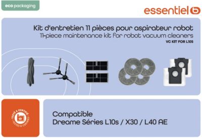 Kit accessoires ESSENTIELB entretien complet compatible DREAME L10s Pro Ultra, X30 Ultra, L10s Ultra Gen2, L40 Ultra AE