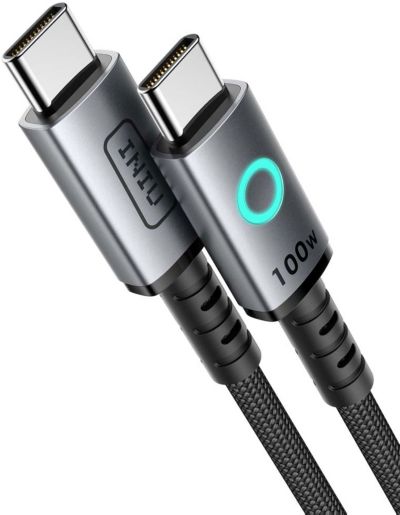 Câble USB C INIU 100W USB-C/USB-C 2M leopard Noir