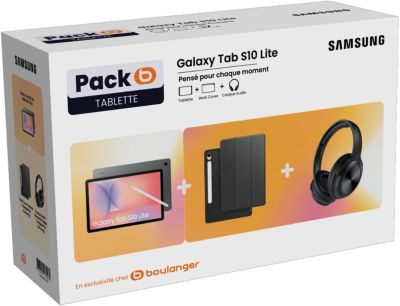 Tablette Android SAMSUNG Pack Galaxy Tab S10Lite /Bookcover/Casqu