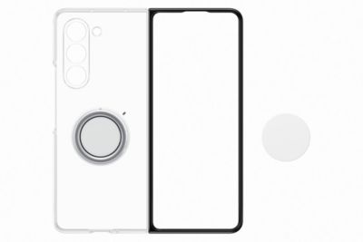 SAMSUNG Z Fold 5 + support amovible transparente