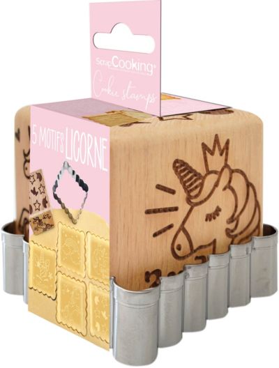 SCRAPCOOKING à biscuit forme licorne + découpoir