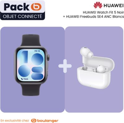 Montre connectée HUAWEI Pack Watch FIT 5 noir+Freebuds SE 4