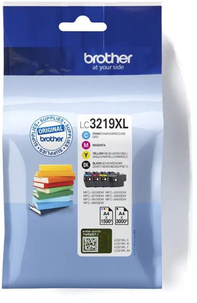 Cartouche d'encre BROTHER Pack Multipack 4 Originales LC3219 XL (Noir + 3 Couleurs) - LC3219XLVAL