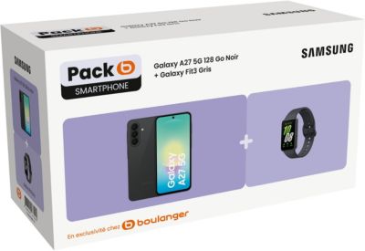 Smartphone SAMSUNG Pack A27 128Go + Fit3