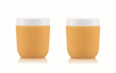 BODUM DOURO 2 tasses porcelaine avec manchon