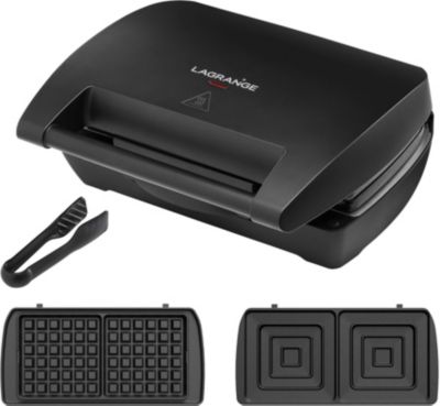 LAGRANGE Mini Maxi 2 plaques gaufre+croque 28463