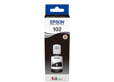 Cartouche d'encre EPSON Bouteille d'Encre Ecotank 102 Noire (Pigmentée) - C13T03R140
